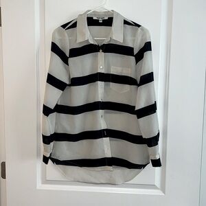 White and Navy blue shirt